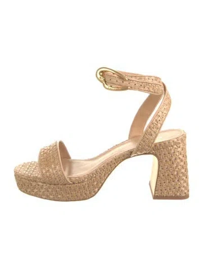 Pre-owned Larroude Sandals In Neutral