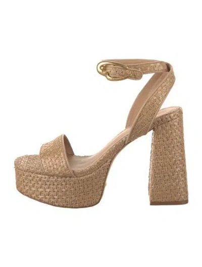 Pre-owned Larroude Sandals In Neutral