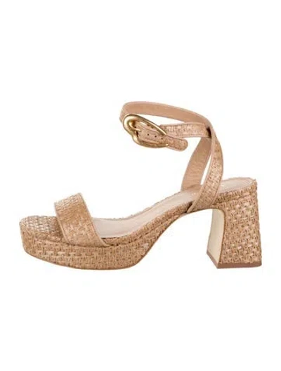 Pre-owned Larroude Sandals In Neutral
