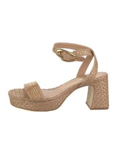 Pre-owned Larroude Sandals In Neutral