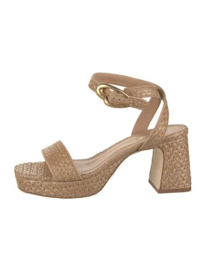 Pre-owned Larroude Sandals In Neutral