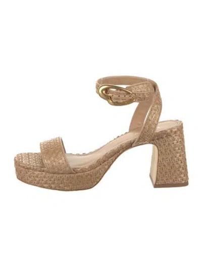 Pre-owned Larroude Sandals In Neutral