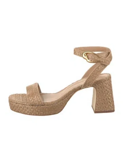 Pre-owned Larroude Sandals In Neutral
