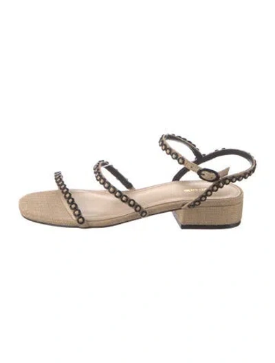 Pre-owned Larroude Sandals In Neutral