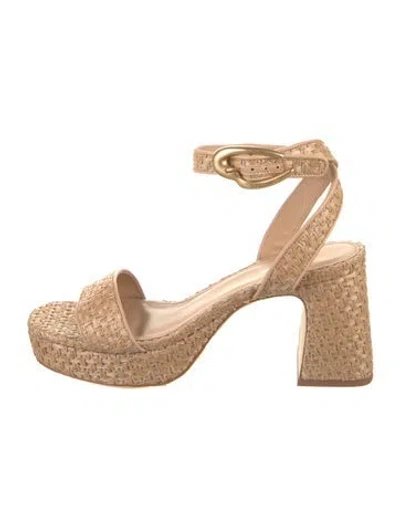 Pre-owned Larroude Sandals In Neutral