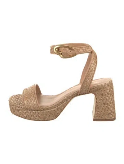 Pre-owned Larroude Sandals In Neutral