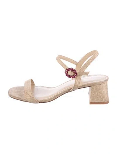 Pre-owned Larroude Sandals In Neutral