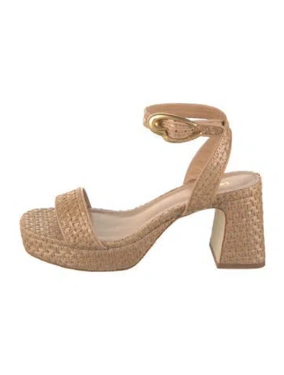 Pre-owned Larroude Sandals In Neutral