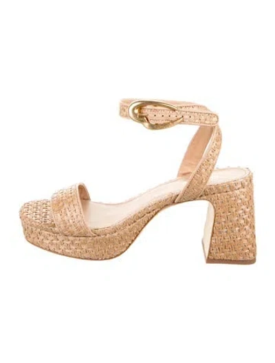 Pre-owned Larroude Sandals In Neutral