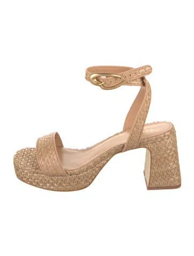 Pre-owned Larroude Sandals In Neutral