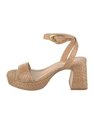 Pre-owned Larroude Sandals In Neutral