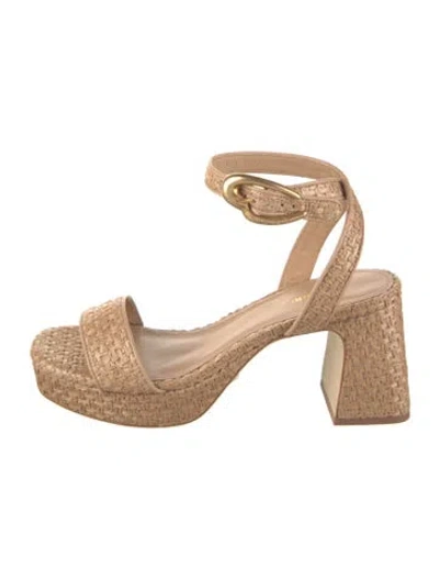 Pre-owned Larroude Sandals In Neutral