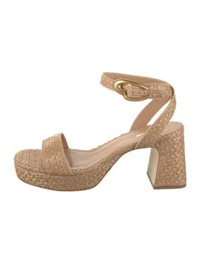 Pre-owned Larroude Sandals In Neutral