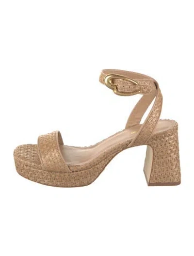 Pre-owned Larroude Sandals In Neutral