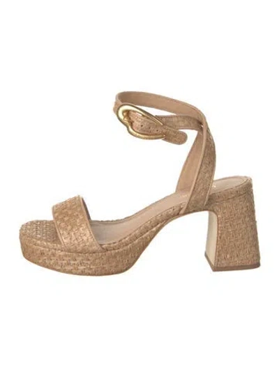 Pre-owned Larroude Sandals In Neutral