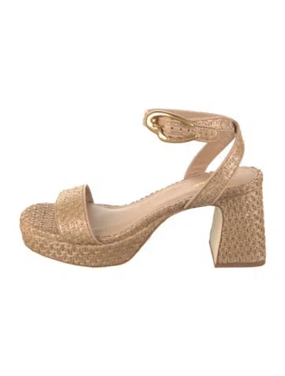 Pre-owned Larroude Sandals In Neutrals