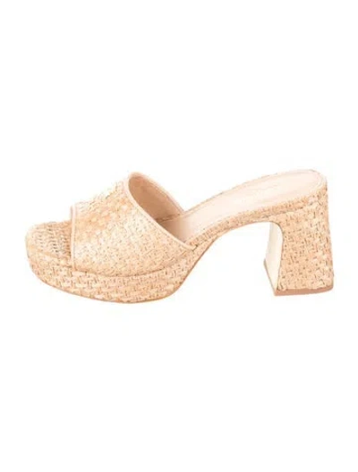 Pre-owned Larroude Sandals In Neutrals