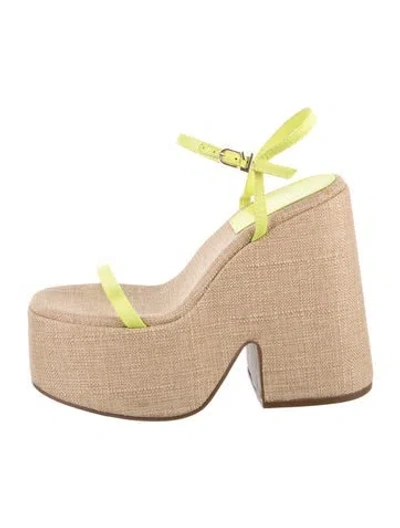 Pre-owned Larroude Sandals In Neutrals