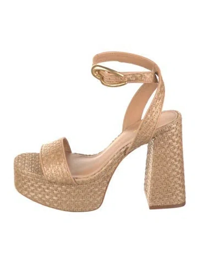 Pre-owned Larroude Sandals In Neutrals
