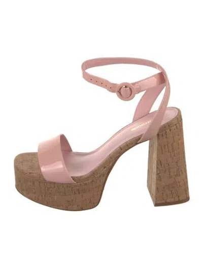 Pre-owned Larroude Sandals In Pink