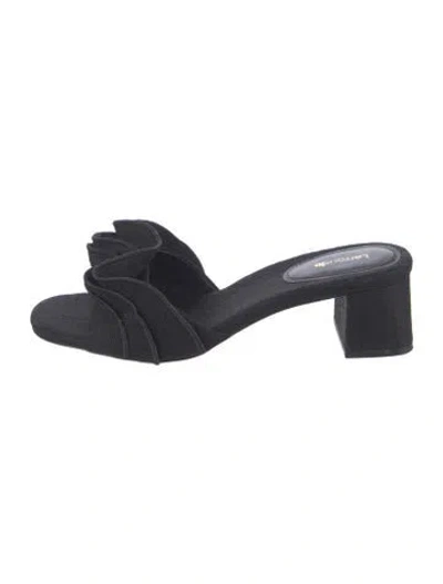 Pre-owned Larroude Slides In Black