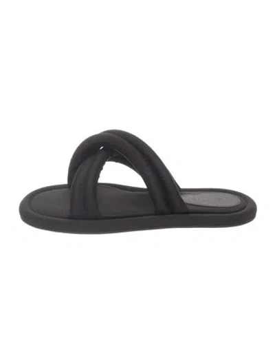Pre-owned Larroude Slides In Black