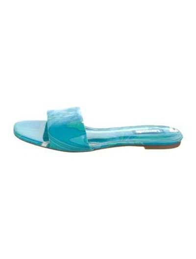 Pre-owned Larroude Slides In Blue