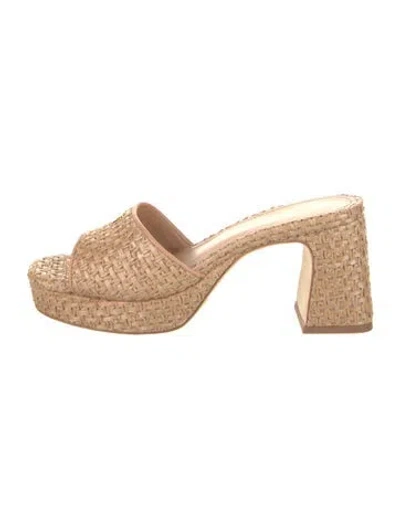 Pre-owned Larroude Slides In Neutral