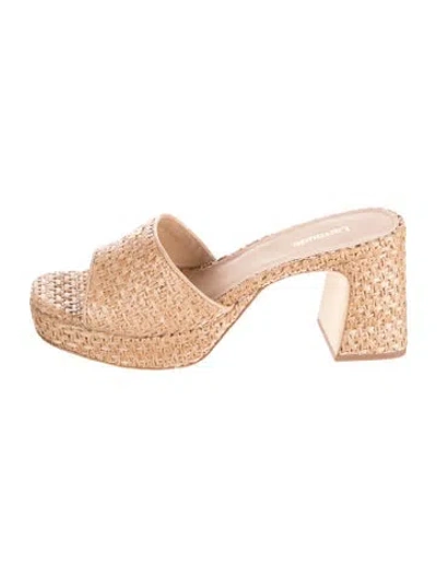 Pre-owned Larroude Slides In Neutrals