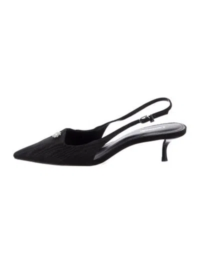 Pre-owned Larroude Slingback Pumps In Black