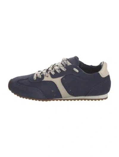 Pre-owned Larroude Suede Athletic Sneakers In Blue