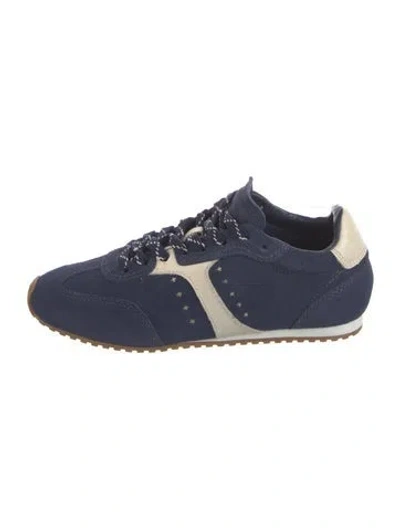 Pre-owned Larroude Suede Athletic Sneakers In Blue