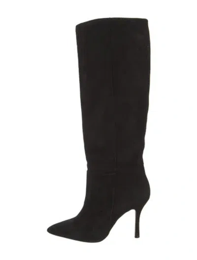 Pre-owned Larroude Suede Boots In Black