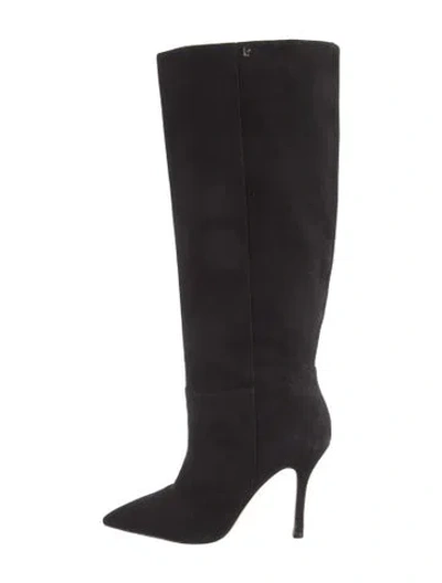 Pre-owned Larroude Suede Boots In Black