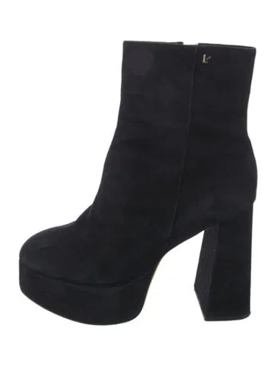 Pre-owned Larroude Suede Boots In Black