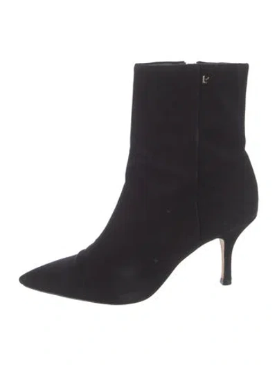 Pre-owned Larroude Suede Boots In Black