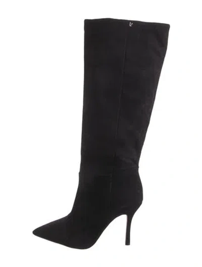 Pre-owned Larroude Suede Boots In Black