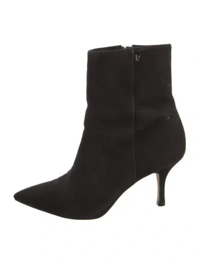 Pre-owned Larroude Suede Boots In Black