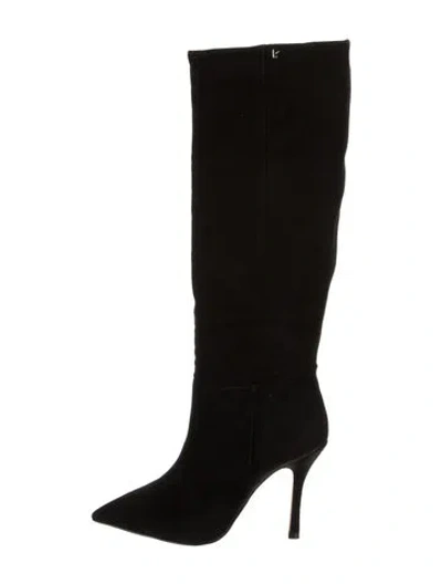 Pre-owned Larroude Suede Boots In Black