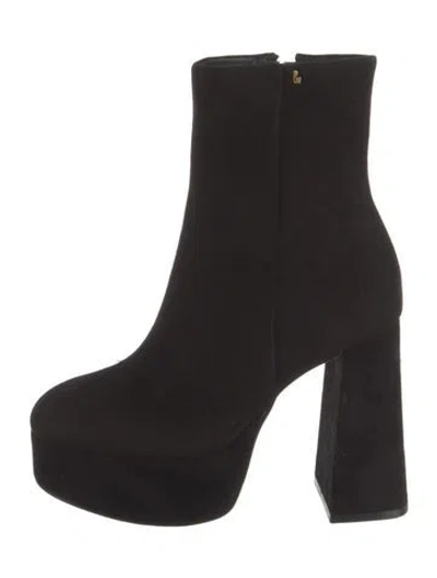 Pre-owned Larroude Suede Boots In Black