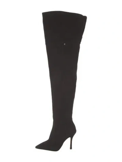 Pre-owned Larroude Suede Boots In Black