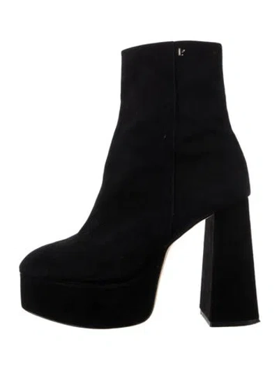 Pre-owned Larroude Suede Boots In Black