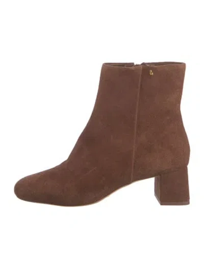 Pre-owned Larroude Suede Boots In Brown