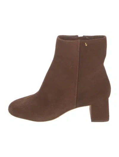 Pre-owned Larroude Suede Boots In Brown