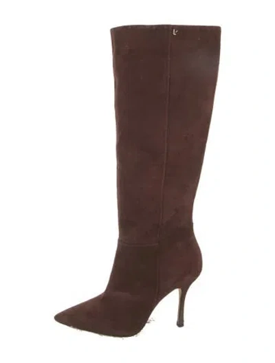 Pre-owned Larroude Suede Boots In Brown
