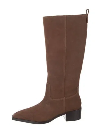 Pre-owned Larroude Suede Boots In Brown