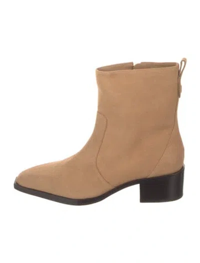 Pre-owned Larroude Suede Boots In Neutral