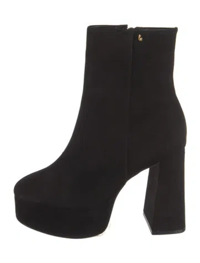 Pre-owned Larroude Suede Boots W/ Tags In Black