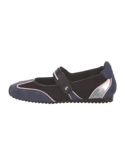 Pre-owned Larroude Suede Colorblock Pattern Sneakers In Brown