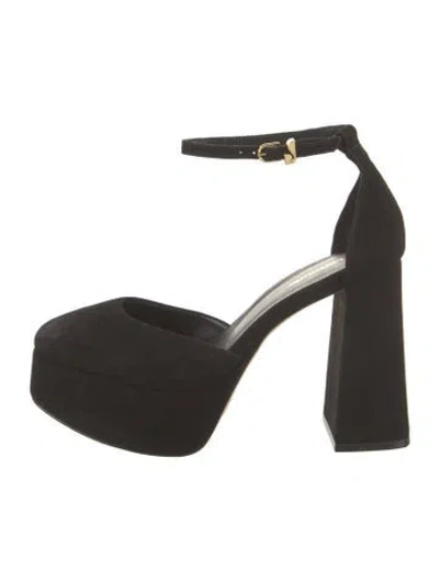 Pre-owned Larroude Suede D'orsay Pumps In Black
